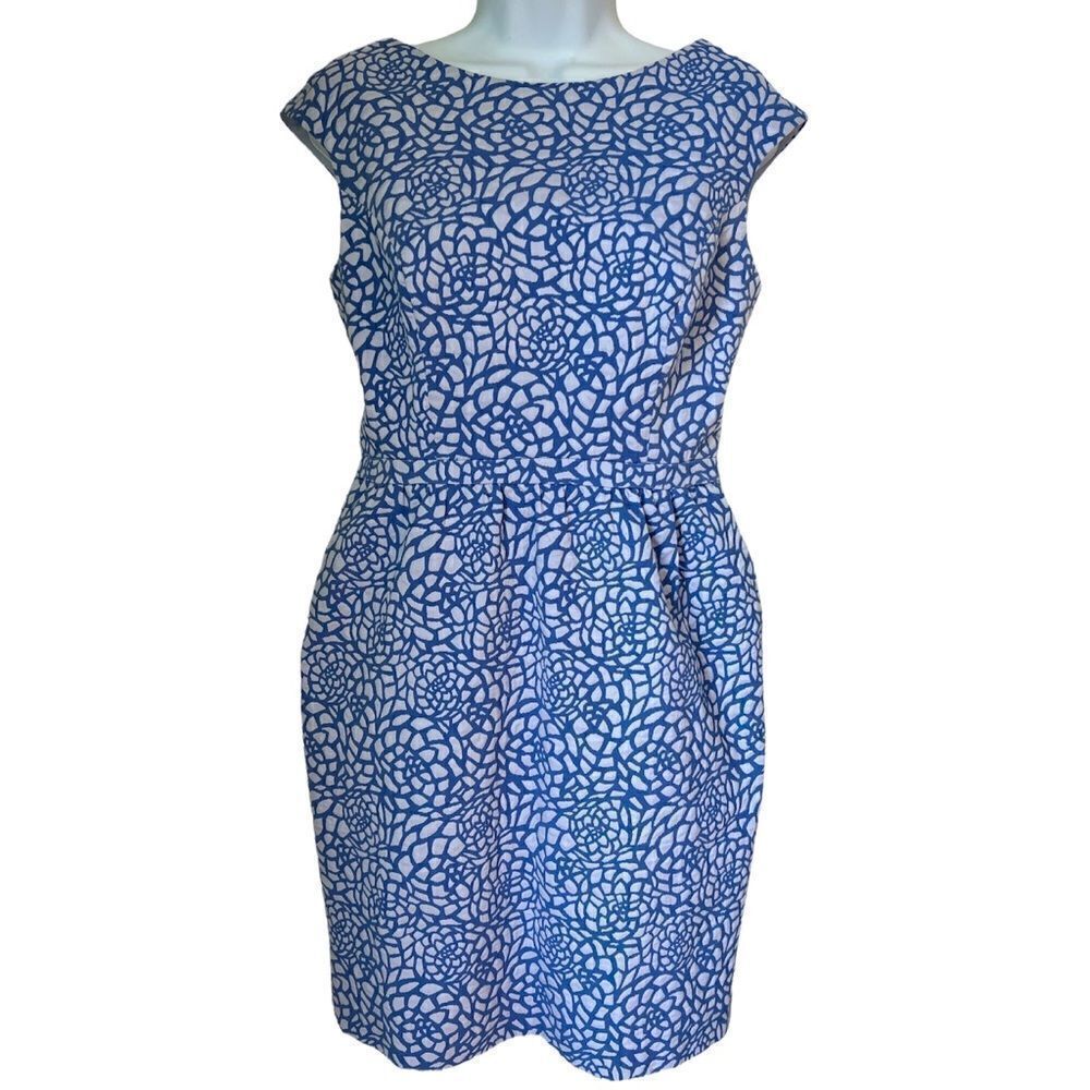Cynthia Steffe Sleeveless Sheath Blue Dress 6
